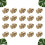 60 Pcs Diy Copper Tower Head Studs For Bags Making Golden 9