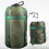 Compression Sack for Sleeping Bag, Clothing Storage, Adjustable Straps, 18cmx38cm, Green 2