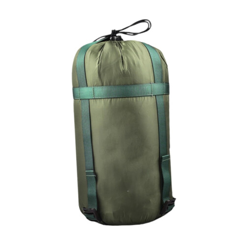 Compression Sack for Sleeping Bag, Clothing Storage, Adjustable Straps, 18cmx38cm, Green