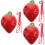 3 Sets Ceramic 6 Hole Strawberry Shaped Ocarina For Kids Practice 6