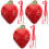 3 Sets Ceramic 6 Hole Strawberry Shaped Ocarina For Kids Practice 3