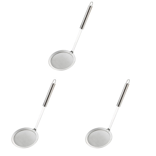 3Pcs 304 Stainless Steel Skimmer With Long Handle Mesh Strainer 2