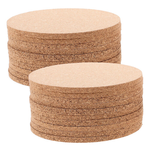 120 Pcs Round Self Adhesive Cork Coasters For Diy Craft Projects 1