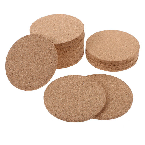 120 Pcs Round Self Adhesive Cork Coasters For Diy Craft Projects 2