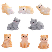 16 Pcs Miniature Cat Figurines For Dollhouse Fairy Garden Terrarium