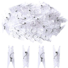 200 Pcs Plastic Photo Clips For Pictures And Memo