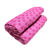Hot Yoga Mat Towel Non Slip Microfiber For Travel And Training Pilates Men Women Rose Red