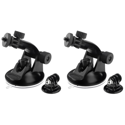 4 Pcs Action Camera Car Suction Mount With Tripod Adapter For 1
