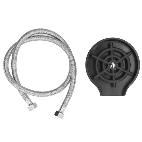 Automatic Cup Washer Black Stainless Steel Pitcher Rinser for Bars 1