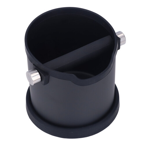 Coffee Knock Box Stainless Steel Grounds Storage with Silicone Pad 2