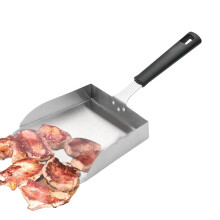 Grill Spatula Stainless Steel Meat Spatula Flipper Leak-Proof Turner Anti-Scalding BBQ Tool For Kitchen Outdoor Grilling
