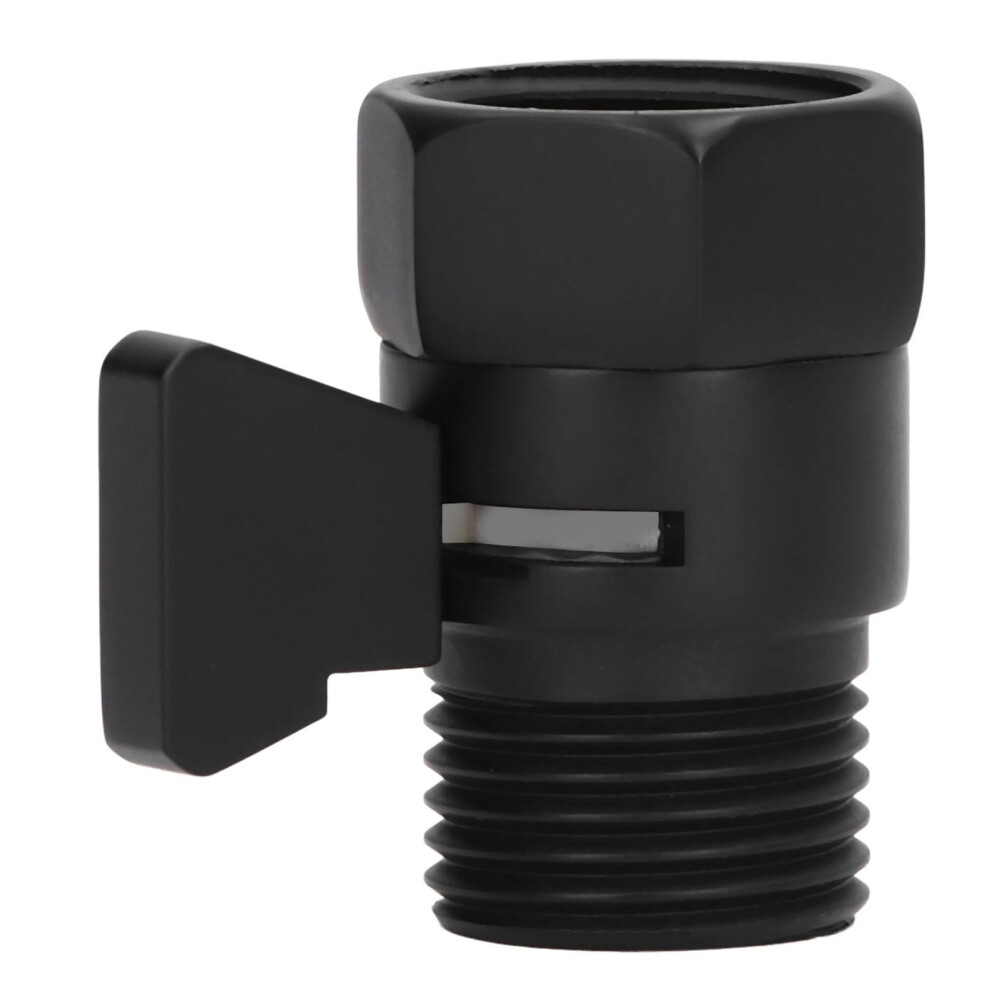 G1/2 Brass Shut Off Valve Black Shower Head Sprayer For Bathroom 685922847218