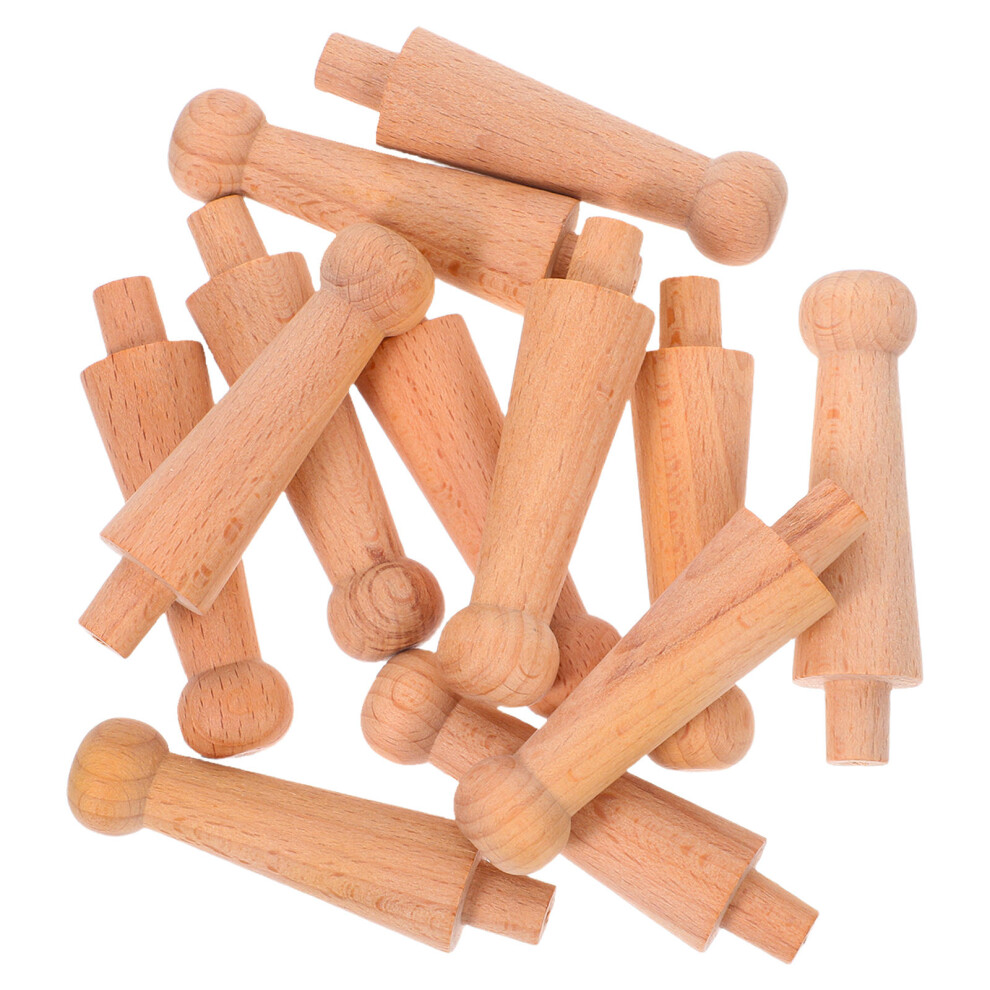 24 Pcs Unpainted Wooden Spindle Baluster Pillars For Furniture Decor 033787639873