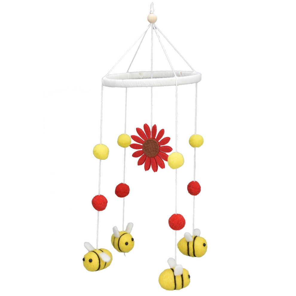 Baby Nursery Mobile Crib Hanging Decor Honey Bee Sunflower