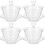 4 Sets Household Water Cup Multi Function Teacup Office Accessory 7