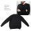 Herren V-Ausschnitt Strickpullover Langarm Casual Schwarz XL Größe 4