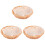 3Pcs Natural Woven Wicker Round Basket Hollow Out Bread Storage 2