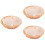 3Pcs Natural Woven Wicker Round Basket Hollow Out Bread Storage 6