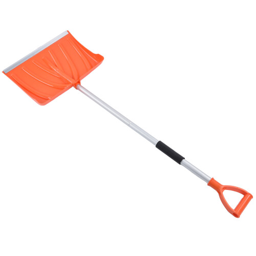 Snow Shovel Large Capacity D-Handle Aluminum Plastic Detachable 2