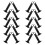 40Pcs Stable Black Plastic Disc Cone Holders for Sports Training Use 3