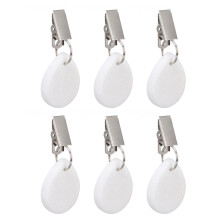 (Heart Shaped) 6Pcs Tablecloth Weights Marble Stainless Steel Waterproof Rustproof