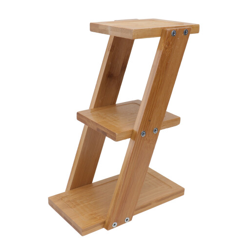 3 Pcs Multi-Layer Bamboo Flower Rack Desktop Plant Stand Storage Shelf