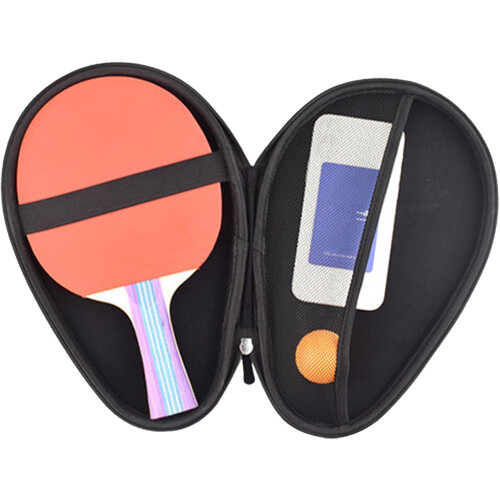 Table Tennis Racket Case, Zippered Paddle Case, Ping Pong Paddle Storage Bag, Black 2