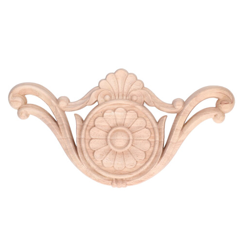 (Type Two) Wood Applique Easy Install Durable Natural Classic Carving