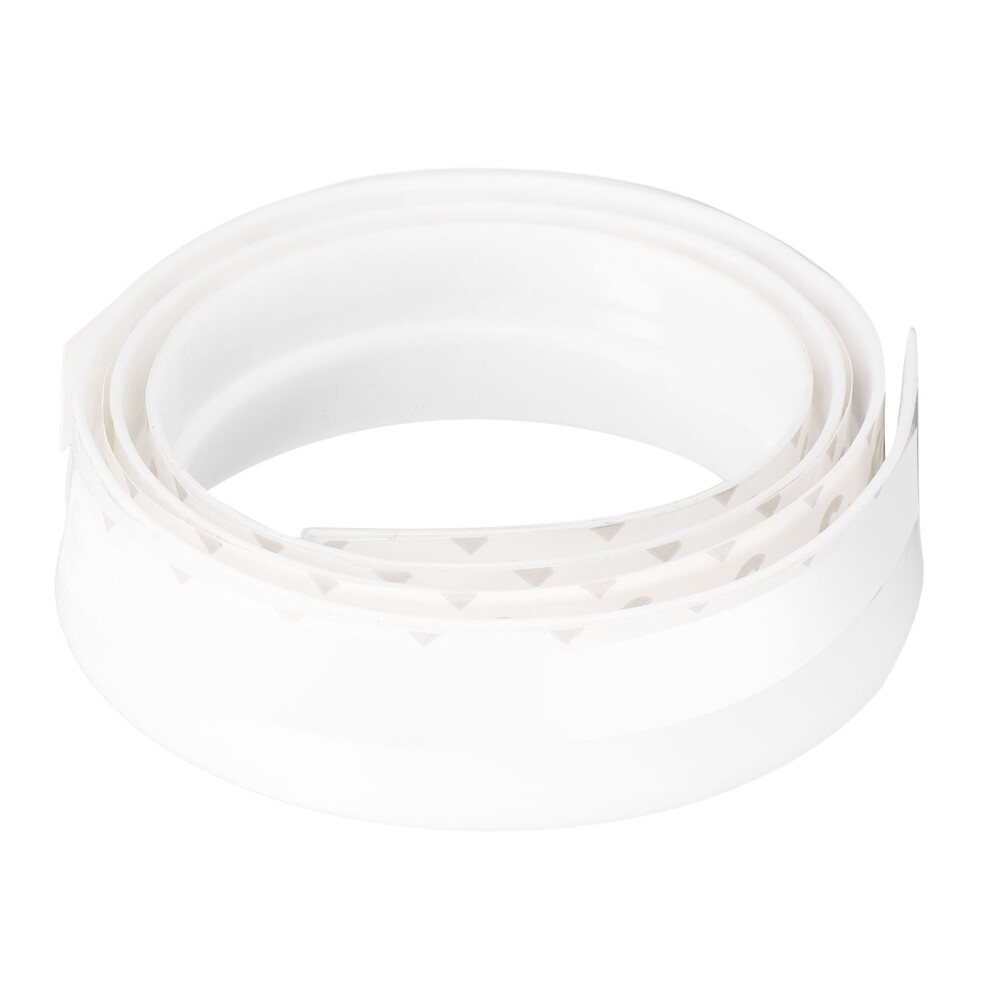 (White) Door Soundproofing 28Mm Round Hole Silicone Sealer Strip White 685922857941