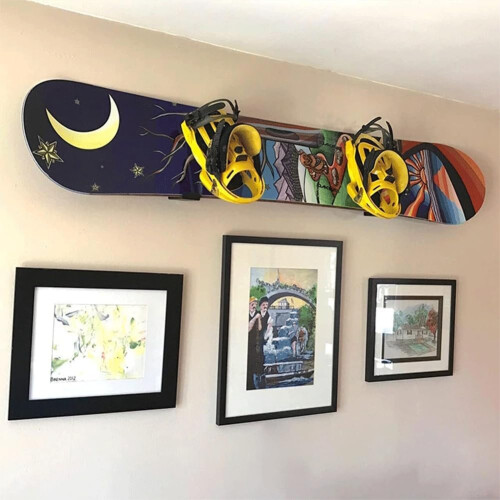 Minimalist Snowboard Display Rack Wall-Mount Surfboard Rack Display Mount, Easy Install 1