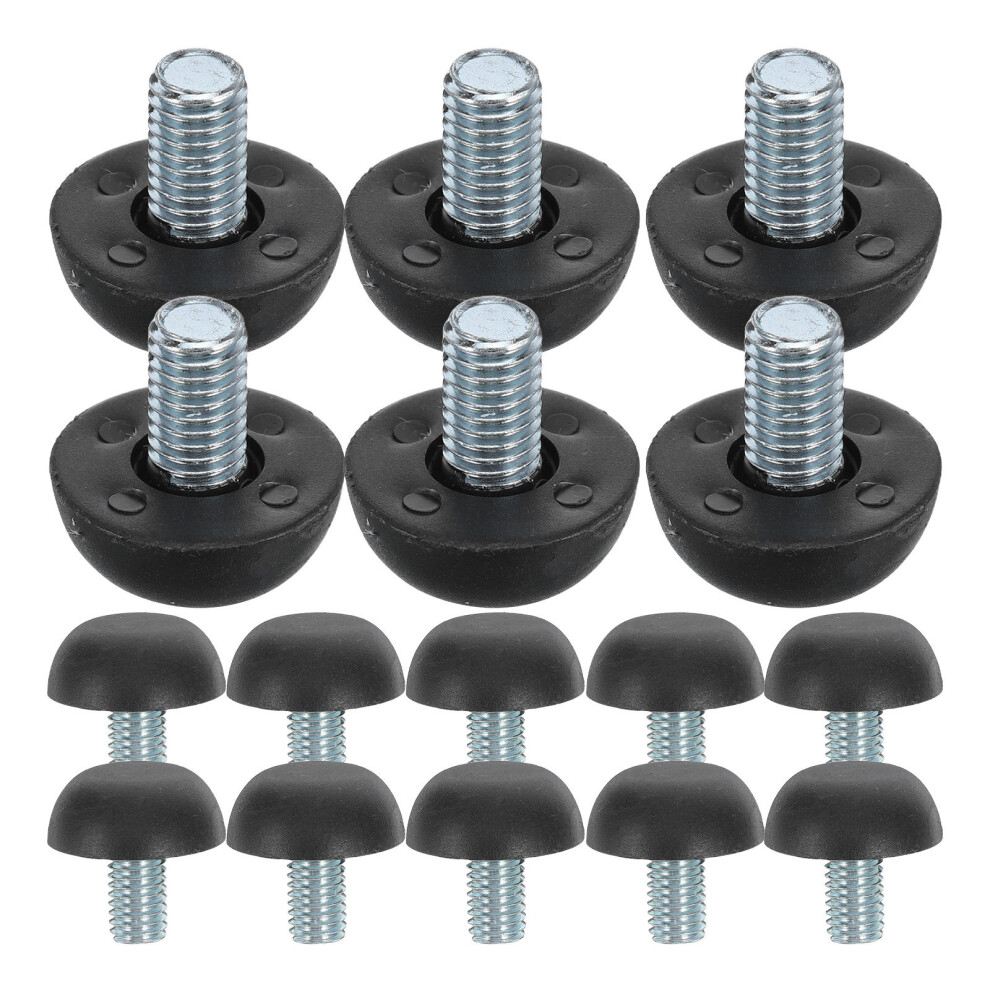 48 Pcs Adjustable M8 Non-Slip Rubber Feet For Patio Table Chair Sofa 033787653398
