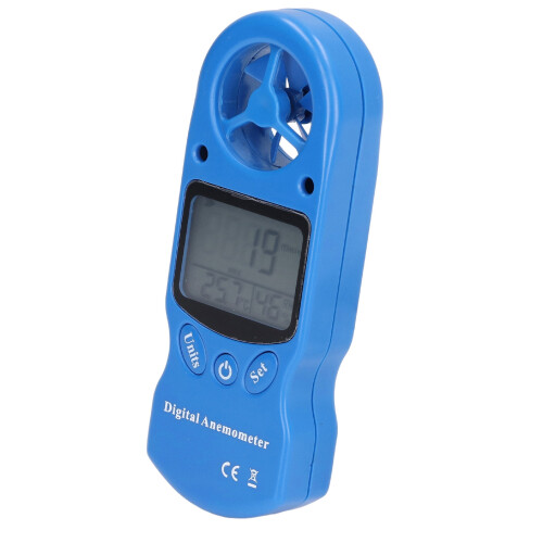 3V Digital Anemometer Wind Speed Meter Blue Temperature Gauge 2