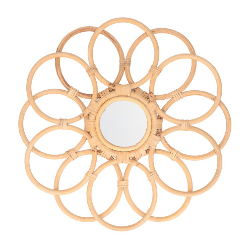 Boho Mirror Vintage High Clarity Durable Rattan Mirror