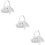 3pcs Heart-Shaped Wedding Ring Pillow with Handle 9