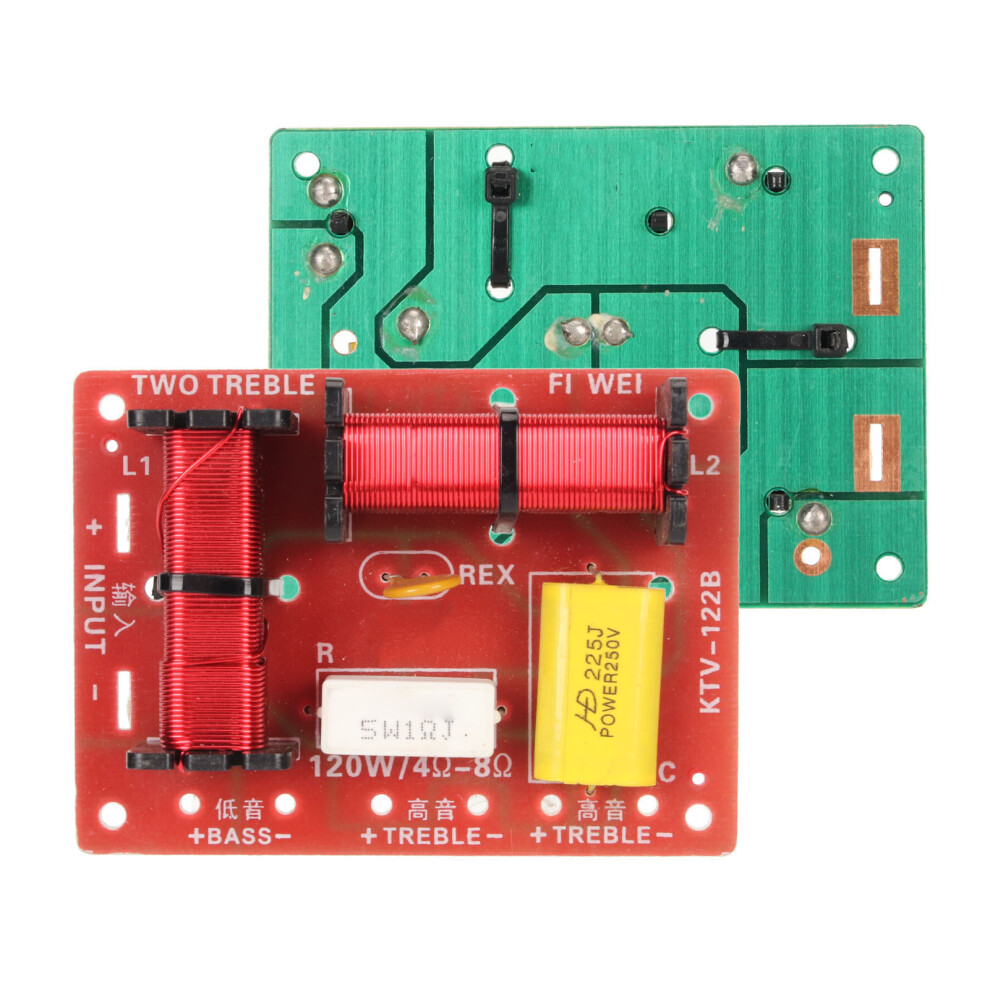 120W Speaker Frequency Divider, 3500Hz Crossover Filter, 2 Treble + 1 Bass 9351352034405