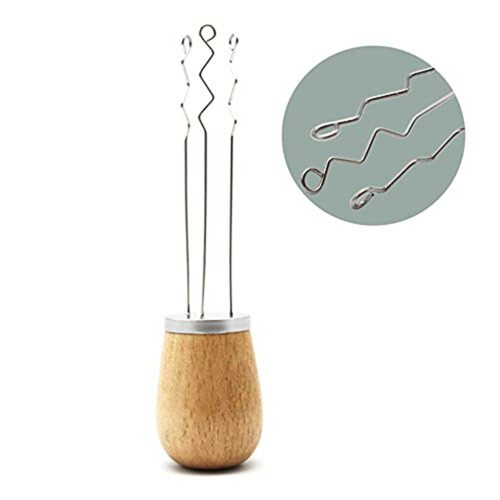 Wood Handle Coffee Tamper Needle Stirrer for Espresso Efficiency 1