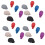 4Set Unique Shape Wine Cup Marker Silicone ID Tags 4