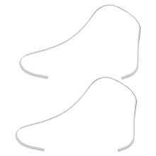 6Pcs Shoes Shape Display Rack Stainless Steel Silver for Shop Or Home