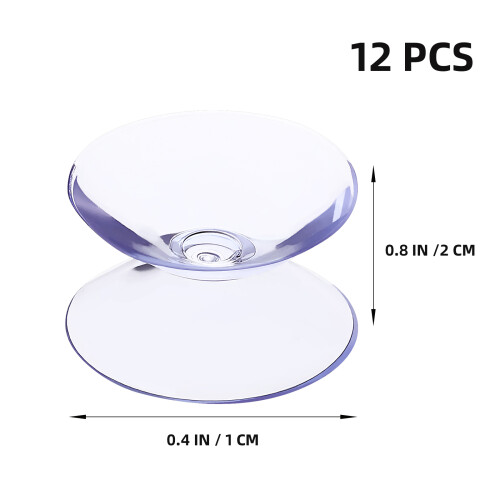 2 Count Nonslip Pads Suction Cup Non-Slip Mat Clear Double Sided Cups 1