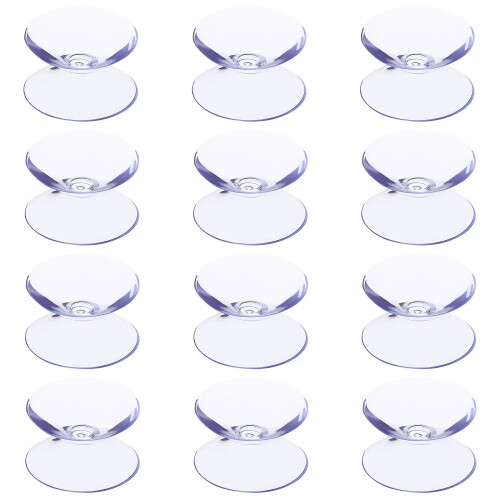 2 Count Nonslip Pads Suction Cup Non-Slip Mat Clear Double Sided Cups