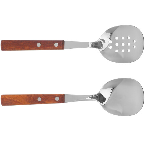 3 Sets Buffet Serving Spoon Slotted Kitchen Accessory 2