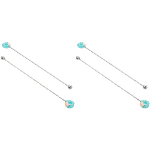 4 Pcs Drink Stirrers Long Handle Coffee Stirrers Reusable Stirring 1