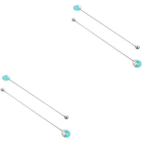 4 Pcs Drink Stirrers Long Handle Coffee Stirrers Reusable Stirring 2