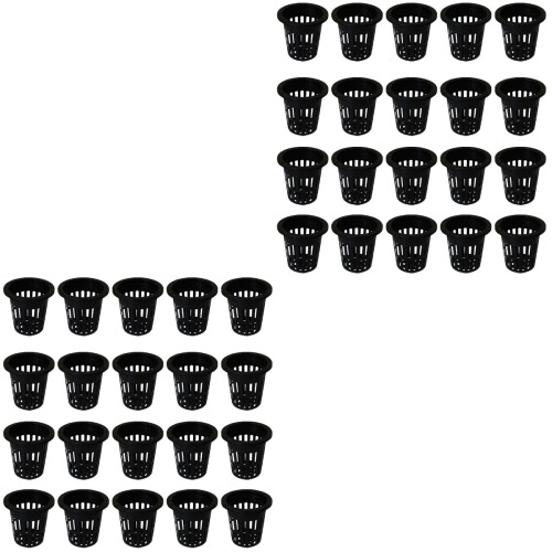 Unbranded 200 Pcs Soilless Hydroponic Basket Plastic Net Cup Plant Cup 2