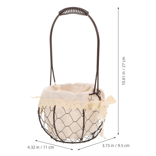 2 Count Decorative Storage Wall Hanging Basket Organizer Wire Mesh 1