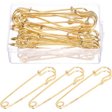 20 Pcs Simple Retro Safety Pin Clips Stainless Steel Brooch For Sewing