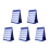 5Pcs 43X33Cm Desktop Pocket Chart With 20Pcs White Cards Small 9