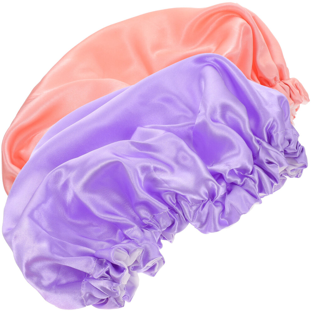 Ohphcall 2 Pcs Sleeping Bonnet Hair Bonnets For Women Reusable Shower Cap