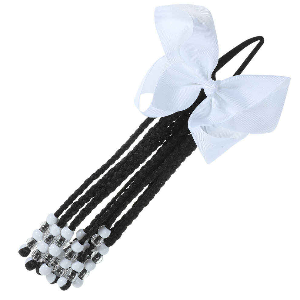 Aboofan Unisex Hair Extension Ponytail Beaded Bowknot Braided Wig