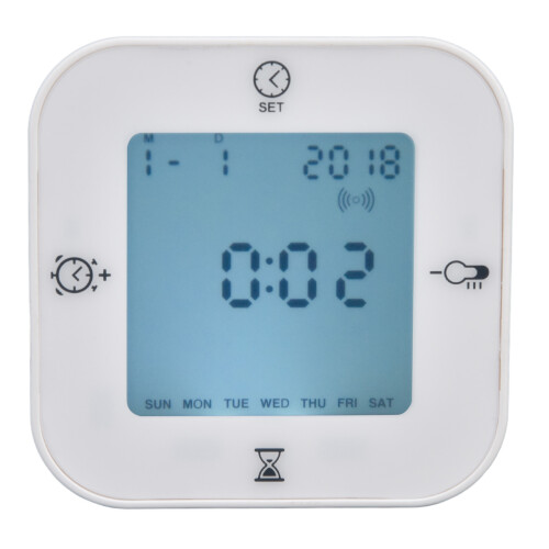 Gravity Thermo Hygrometer Alarm Clock Indoor Sound Control Luminous 2